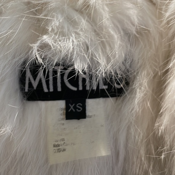 Mitchie’s XS Real Rabbit Fur White & Gray Ombré Vest - Picture 5 of 7